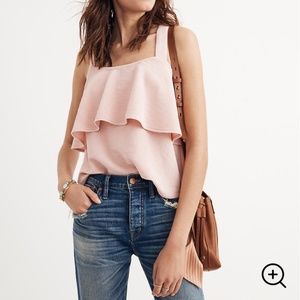 Madewell Texture & Thread Tiered Tank Top